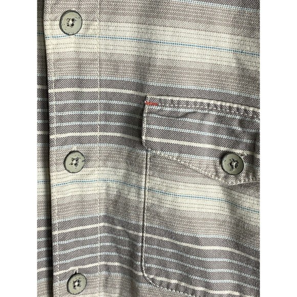 TOMMY BAHAMA RELAX Mens Beige Striped Button Up Long Sleeve Shirt Size M Island - Picture 4 of 12